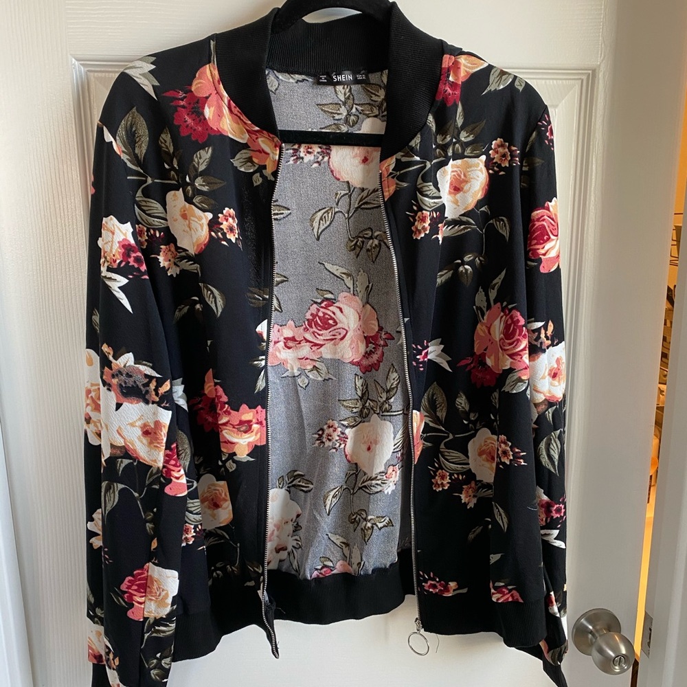 Floral Bomber Jacket
